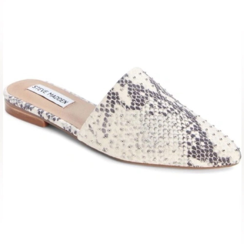 Steve Madden Trace Snakeskin Mules 8.5 - Picture 2 of 3
